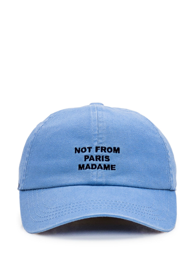 Drôle De Monsieur Cap With Logo In Light Blue