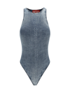 Diesel M-tansy Sleeveless Denim Bodysuit