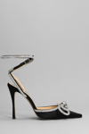 Mach &amp; Mach Double Bow Satin Pumps In Black