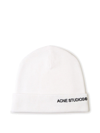 ACNE STUDIOS LOGO EMBROIDERED RIBBED BEANIE