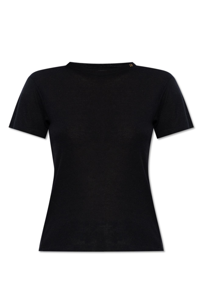Anine Bing Amani T-shirt With Logo In Black