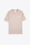AXEL ARIGATO LEGACY T-SHIRT BEIGE COTTON T-SHIRT WITH CHEST LOGO - LEGACY T-SHIRT