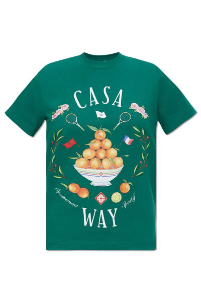 Casablanca Printed T-shirt In Green