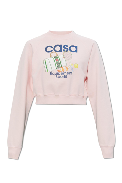 Casablanca Printed Sweatshirt In Pink