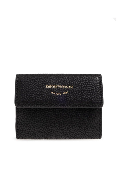 Emporio Armani Wallet With Logo In Black