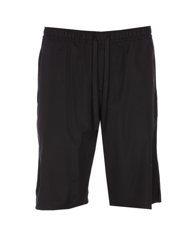 Dolce & Gabbana Cotton Jogging Shorts With Logo Tag In Black
