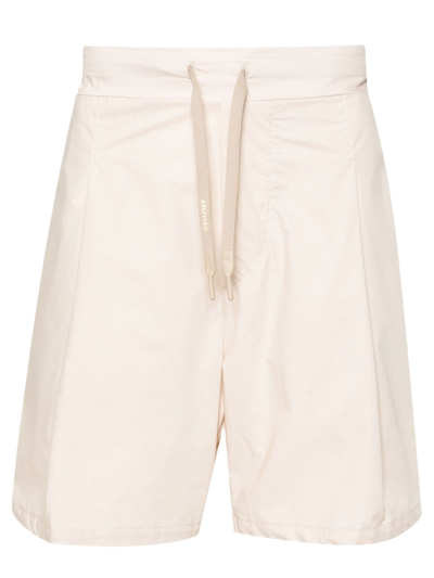 A Paper Kid Sand Beige Cotton Shorts In White