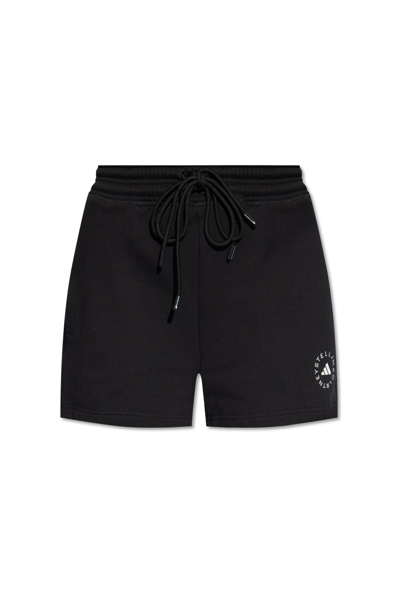 Adidas By Stella Mccartney Shorts With Logo In Black