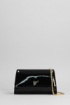 Giuseppe Zanotti Cleopatra Shoulder Bag In Black Leather In Black Gold