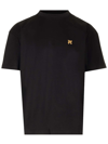 PALM ANGELS T-SHIRT WITH GOLDEN MONOGRAM TARGET