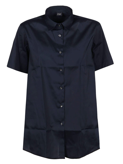 Fay Short Sleeve Shirt In Blue