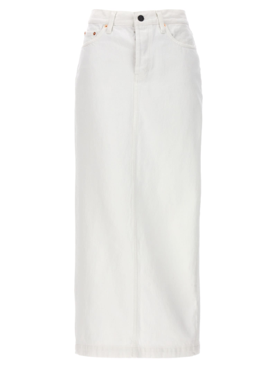 Wardrobe.nyc Denim Midi Skirt In White