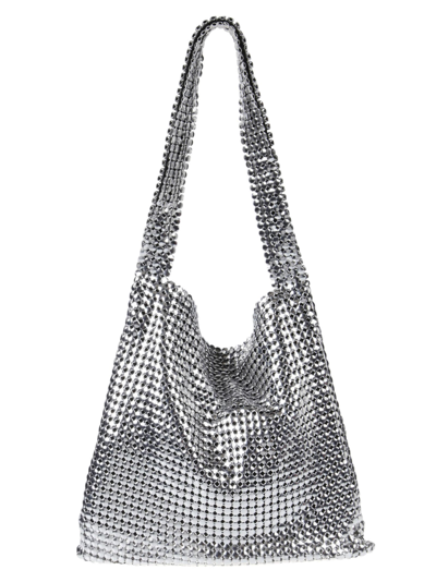Paco Rabanne Pixel Hobo Bag In Silver