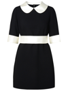 Dolce & Gabbana Mini Crepe And Satin Dress In Black