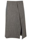 Ferragamo A-line Tweed Wrap Skirt In Multicolor