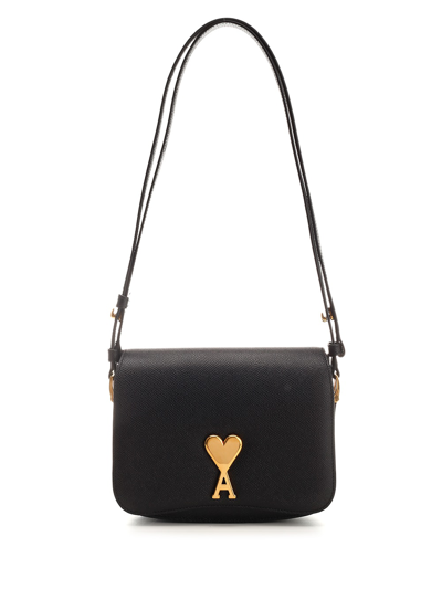 Ami Alexandre Mattiussi Paris Paris Shoulder Bag In Black