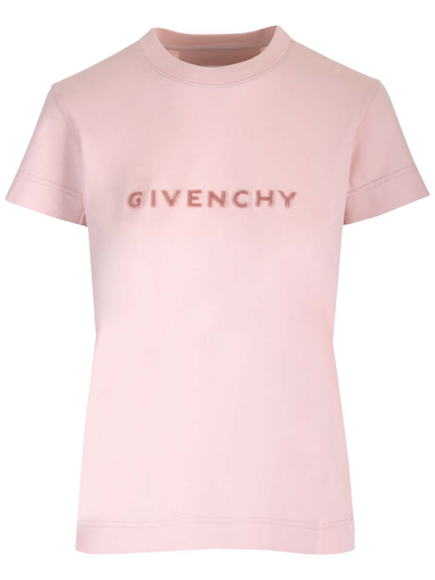 Givenchy Fitted Signature T-shirt In Rose