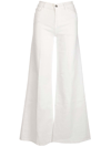 Frame Flared Jeans In Blanc Blanc