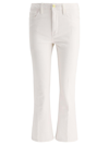 Frame Le Crop Mid Rise Cropped Bootcut Jeans In Blanc In Blanc Blanc