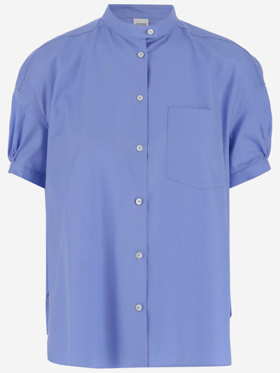 Aspesi Cotton Shirt In Clear Blue