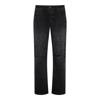 Amiri Distressed Straight-leg Jeans In Black
