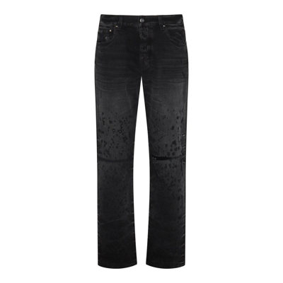 Amiri Shotgun Straight-leg Distressed Jeans In Black