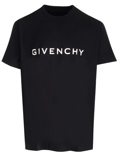 Givenchy White Cotton Reversible T-shirt In Black