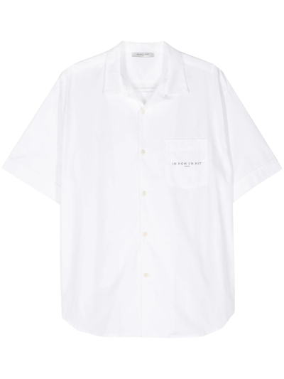 Ih Nom Uh Nit Logo-print Bowling Shirt In White