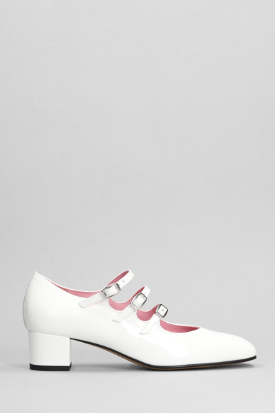 Carel Kina Pumps In White Patent Leather