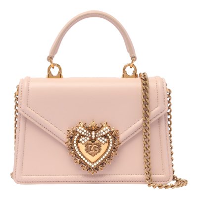 Dolce & Gabbana Devotion Small Handbag In Cipria