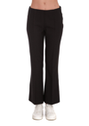 P.a.r.o.s.h Black Cropped Elasticated Pants In Nero