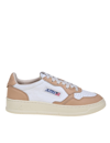 AUTRY SNEAKERS IN WHITE AND CARAMEL LEATHER