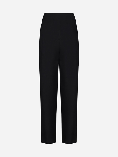 Alaïa Corset Wool Trousers In Black