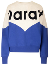 Marant Etoile Houston Sweatshirt In Hellblau,weiss