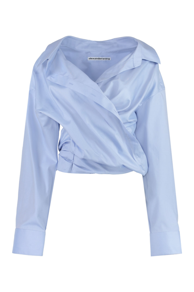 Alexander Wang Cotton Shirt In Light Blue