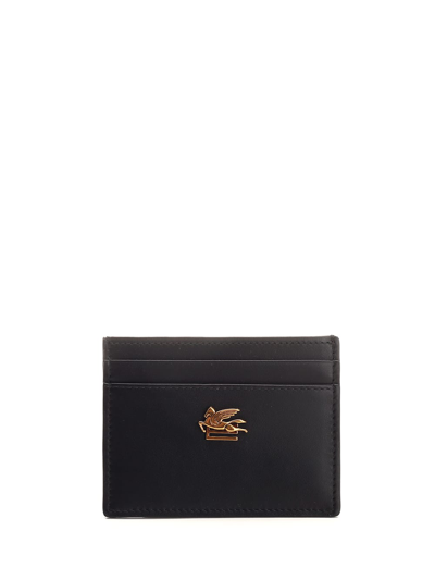 Etro 5 Slots Card Case In Black