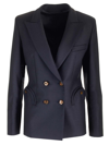 Blazé Milano Navy Blue Wool And Mohair Blazer First Class In Blue