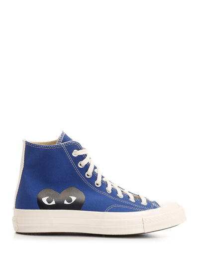 Comme Des Garçons Play X Converse Chuck 70 Canvas High-top Trainers In Blu