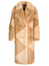 Stand Studio Beige Genevieve Faux-fur Coat In Beige