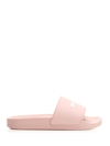 Palm Angels Pink Monogram Pool Slides In Rose
