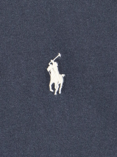 Ralph Lauren Logo T-shirt In Fared Black Canvas