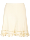 Ulla Johnson Hollowed-out Lotus Leaf Half-length Skirt In White