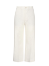 Polo Ralph Lauren Flared Cropped Trousers In Warm White