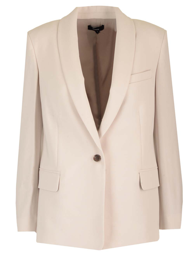 Theory Rolled-sleeve Shawl Collar Jacket In Beige