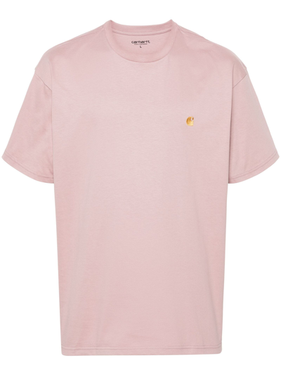 Carhartt Pastel Pink Cotton Chase T-shirt