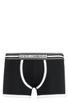 Dolce & Gabbana Logo-print Strap Cotton-blend Boxers In Nero/bianco