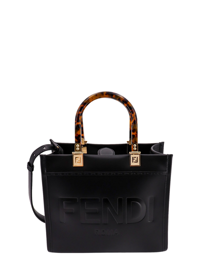 Fendi Sunshine Handbag In Nero