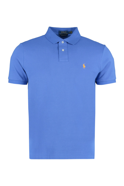 Ralph Lauren Short Sleeve Cotton Polo Shirt In New Iris Blue