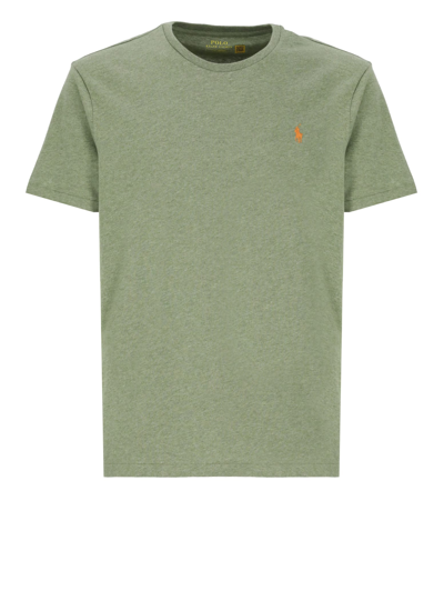 Ralph Lauren Pony T-shirt In Cargo Green Heather