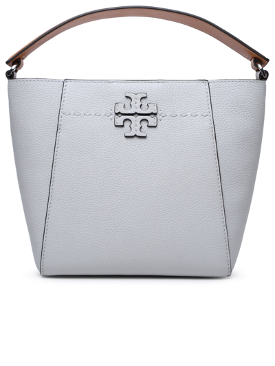 Tory Burch Perry Canvas Small Triple-compartment Tote In Feather Gray